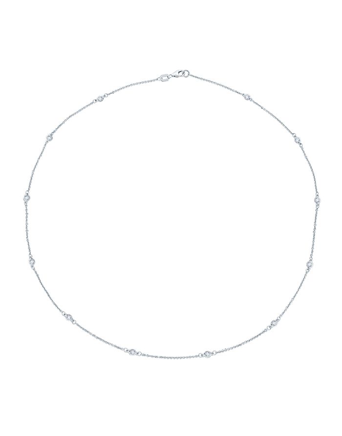 18 Inch Diamond Station Necklace