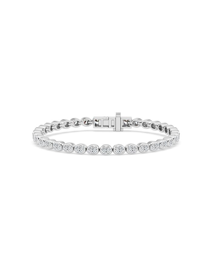 Oval Diamond Tennis Bracelet