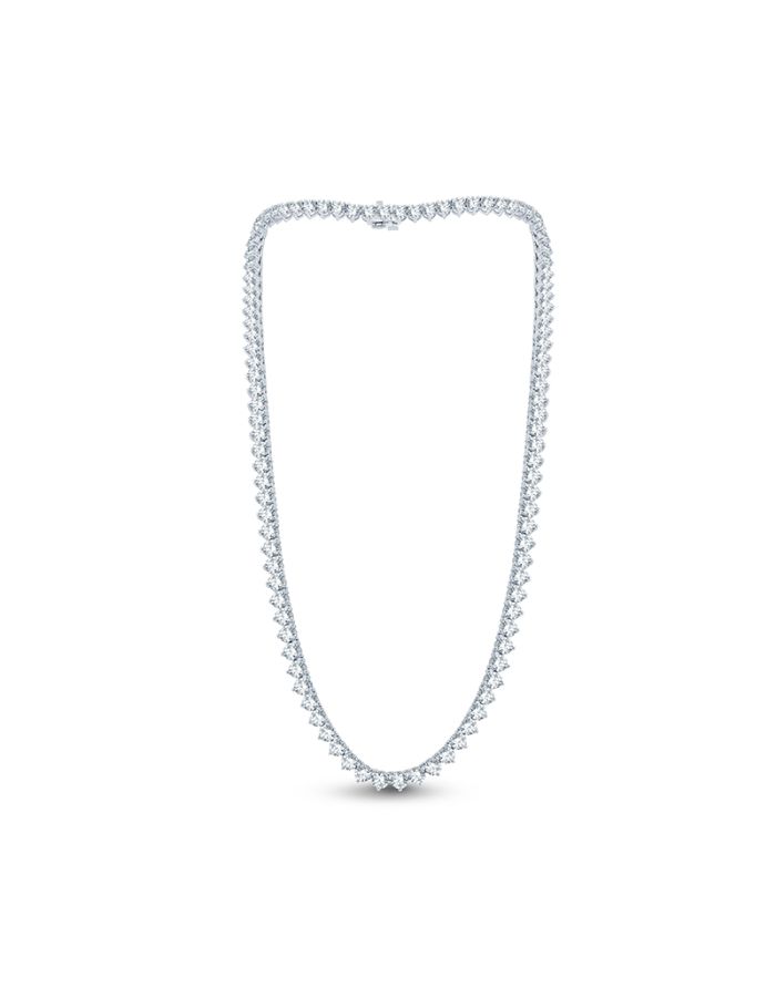 3 Prong Diamond Tennis Necklace