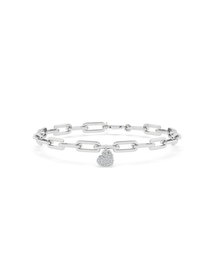 Paperclip Diamond Anklet