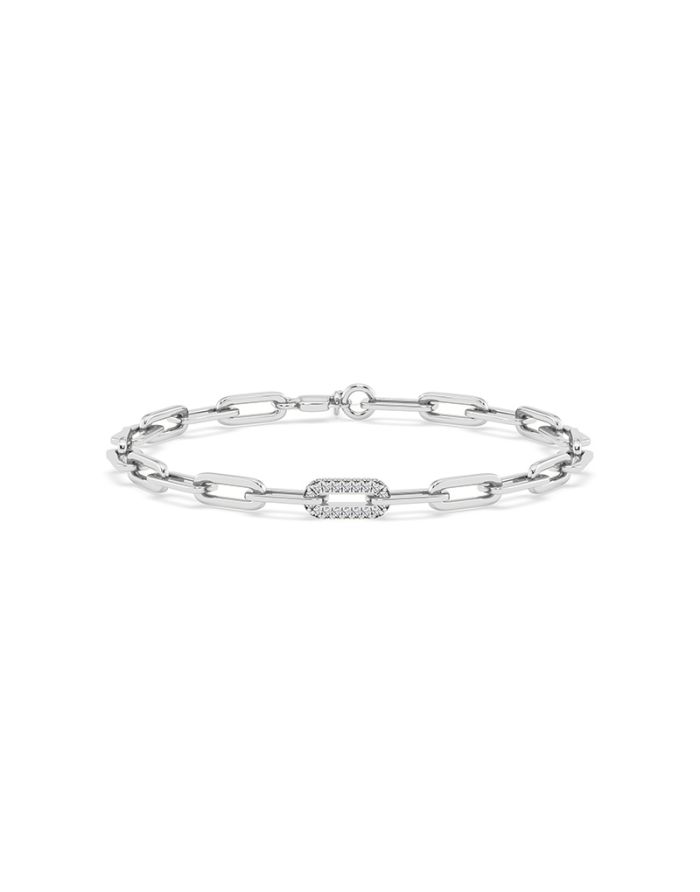 Paperclip Diamond Bracelet