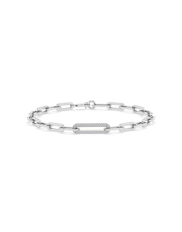 Paperclip Diamond Bracelet