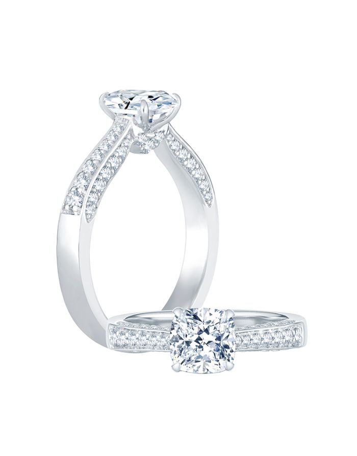 Classic Diamond Semi Mount Engagement Ring