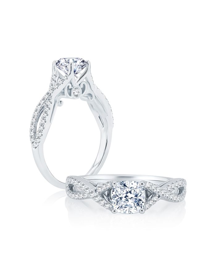 Classic Diamond Semi Mount Engagement Ring
