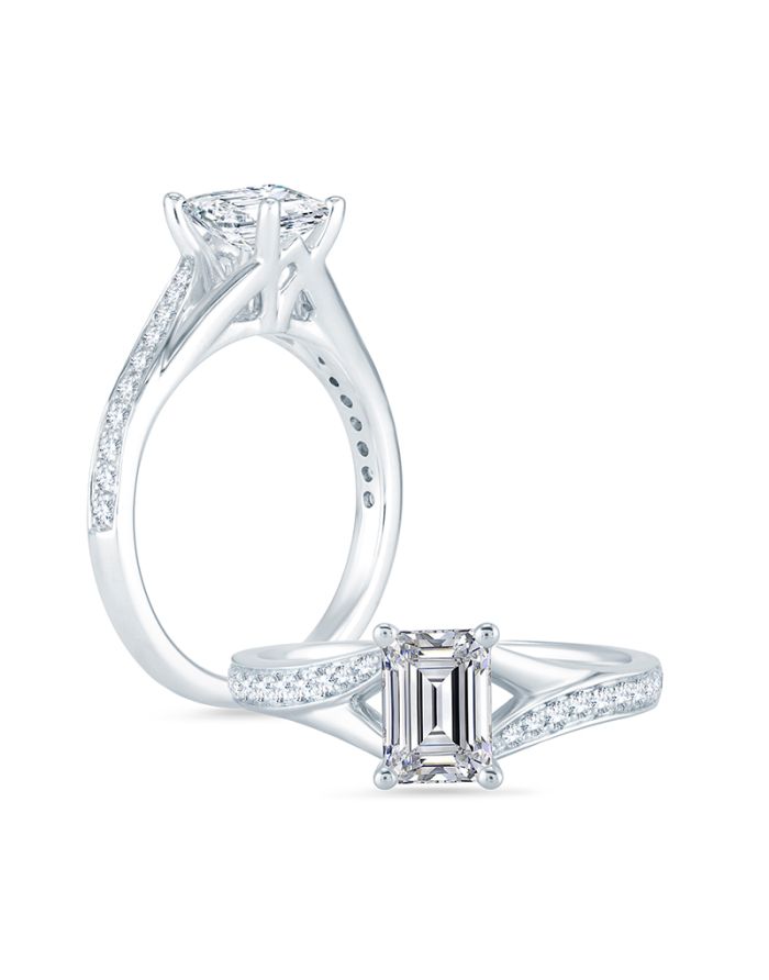 Classic Diamond Semi Mount Engagement Ring