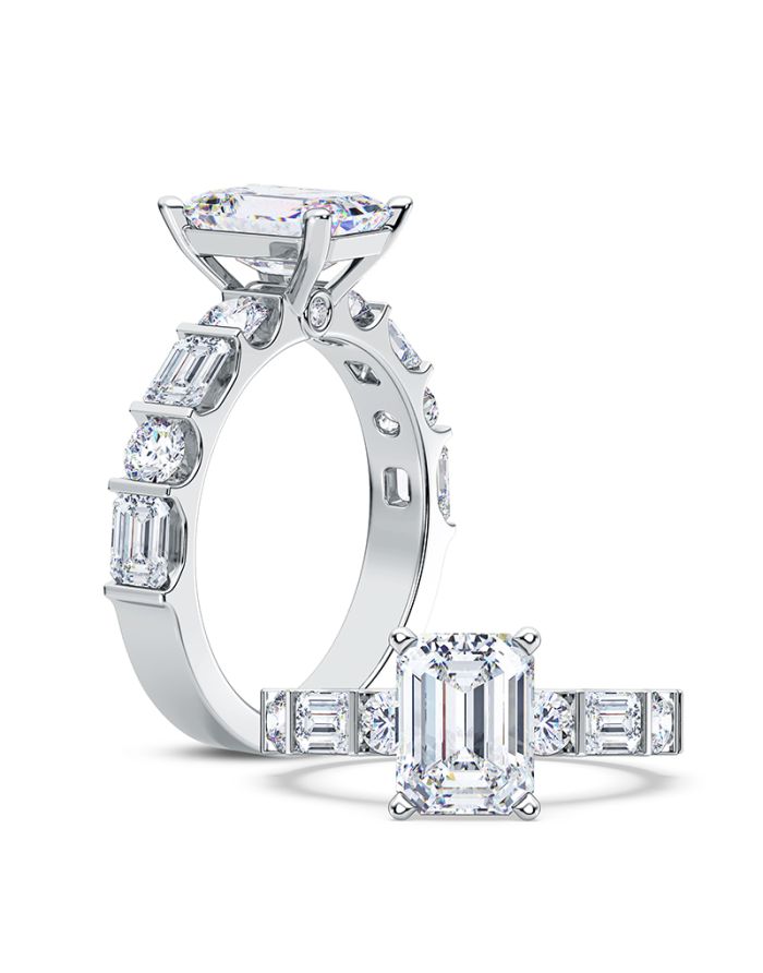 Classic Diamond Semi Mount Engagement Ring