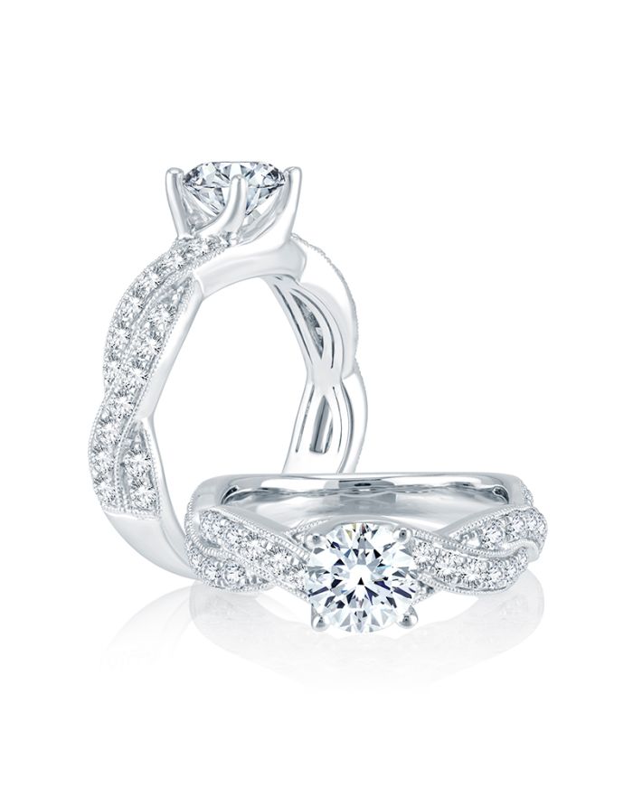 Classic Diamond Semi Mount Engagement Ring