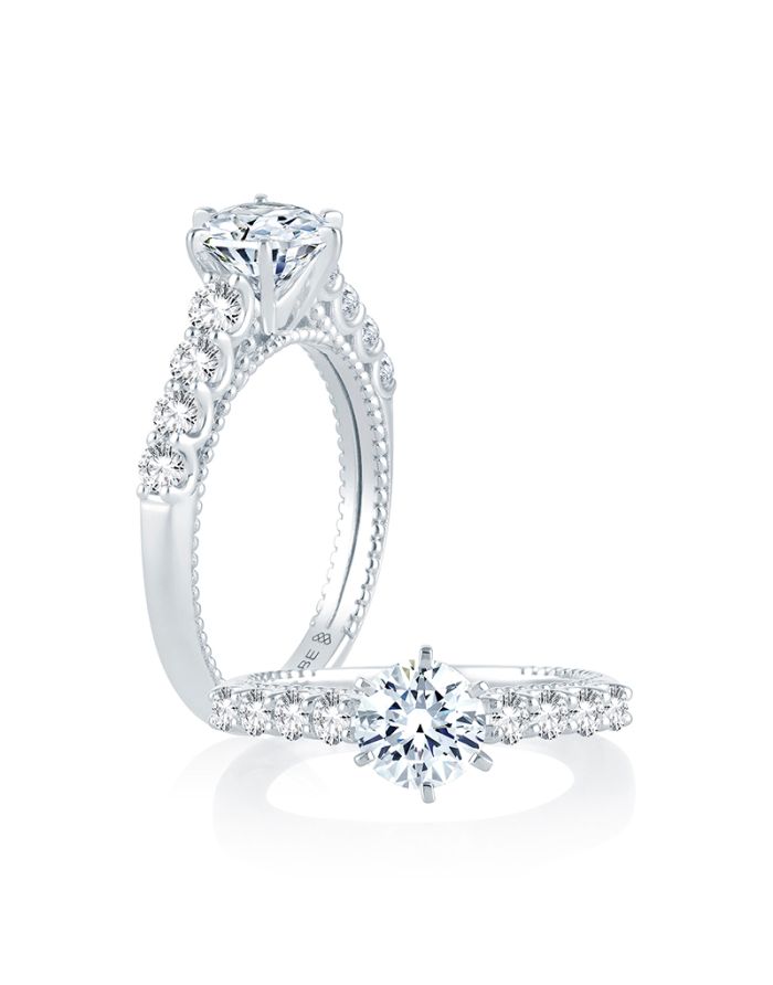 Classic Diamond Semi Mount Engagement Ring
