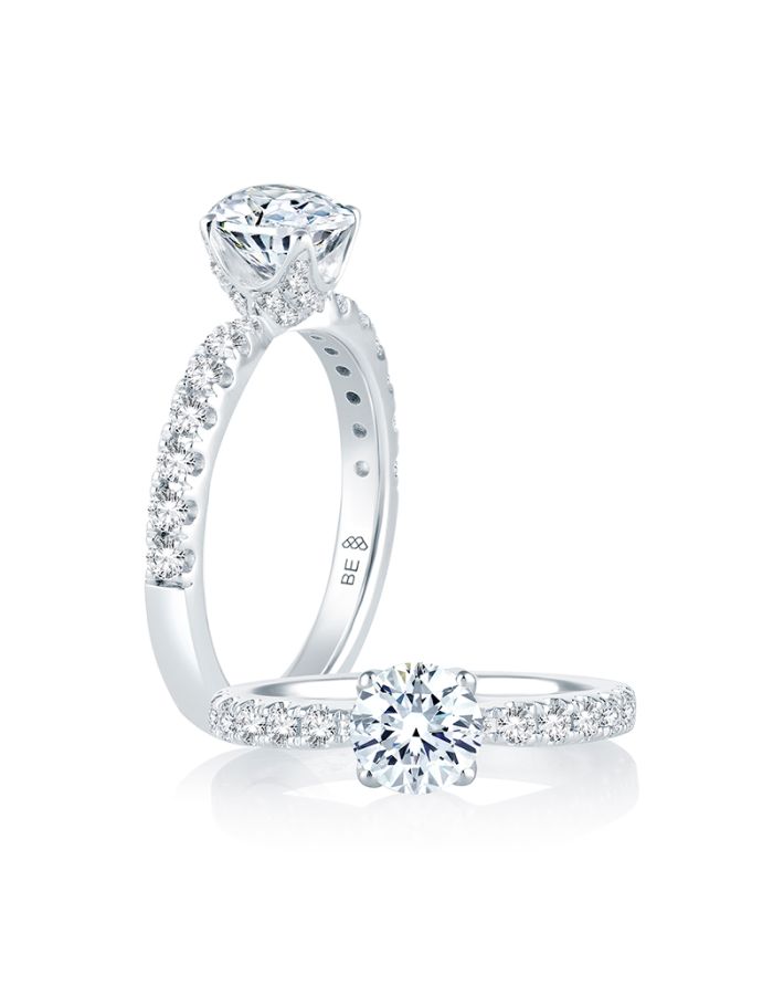 Classic Diamond Semi Mount Engagement Ring