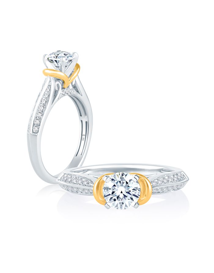 Classic Diamond Semi Mount Engagement Ring