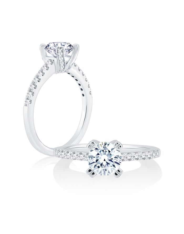 Classic Diamond Semi Mount Engagement Ring