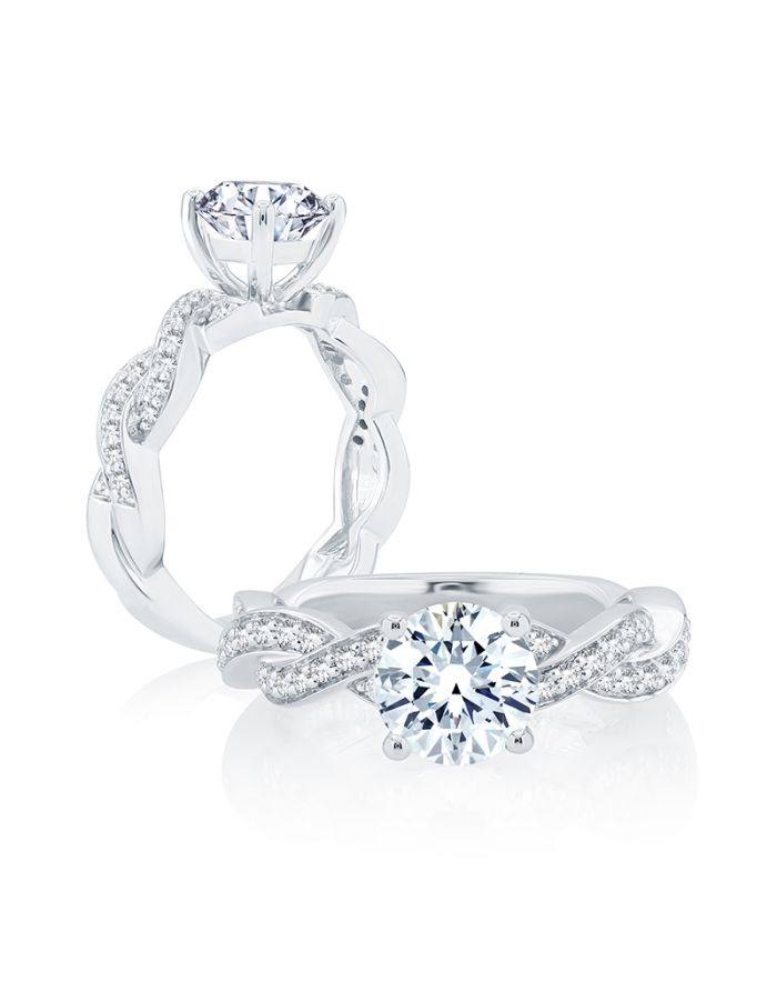 Classic Diamond Semi Mount Engagement Ring