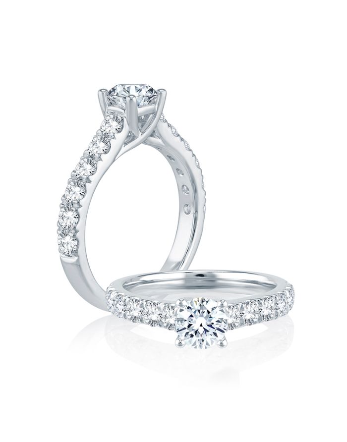 Classic Diamond Semi Mount Engagement Ring