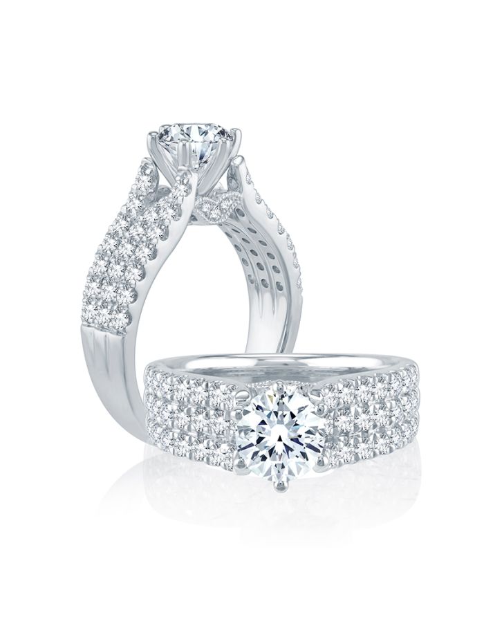 Classic Diamond Semi Mount Engagement Ring