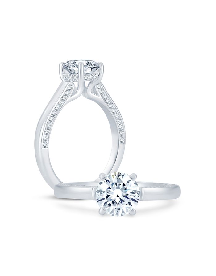Classic Diamond Semi Mount Engagement Ring