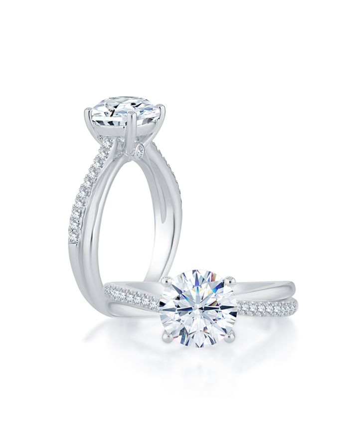 Classic Diamond Semi Mount Engagement Ring