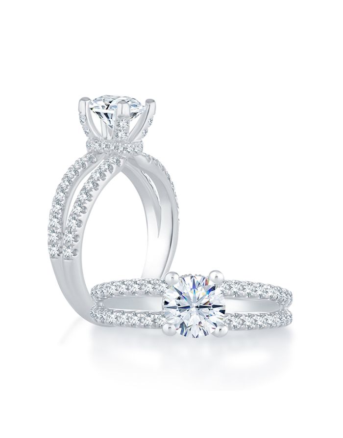 Classic Diamond Semi Mount Engagement Ring