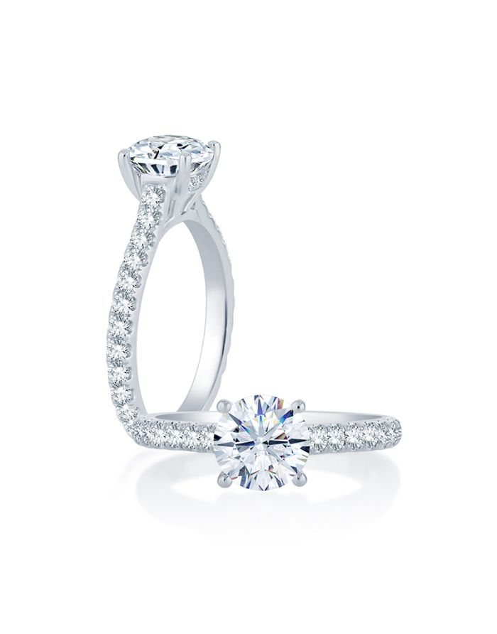 Classic Diamond Semi Mount Engagement Ring