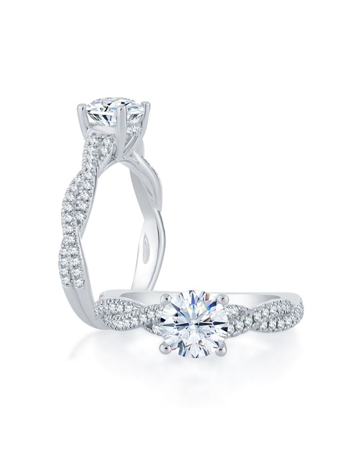 Classic Diamond Semi Mount Engagement Ring