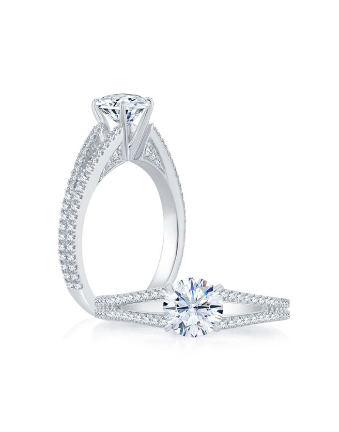 Classic Diamond Semi Mount Engagement Ring