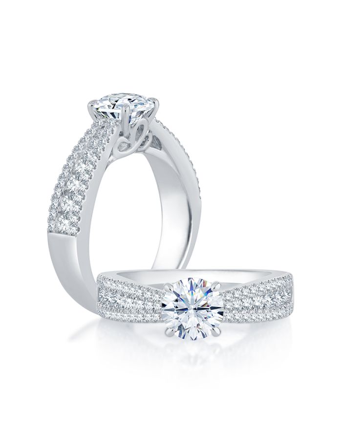 Classic Diamond Semi Mount Engagement Ring