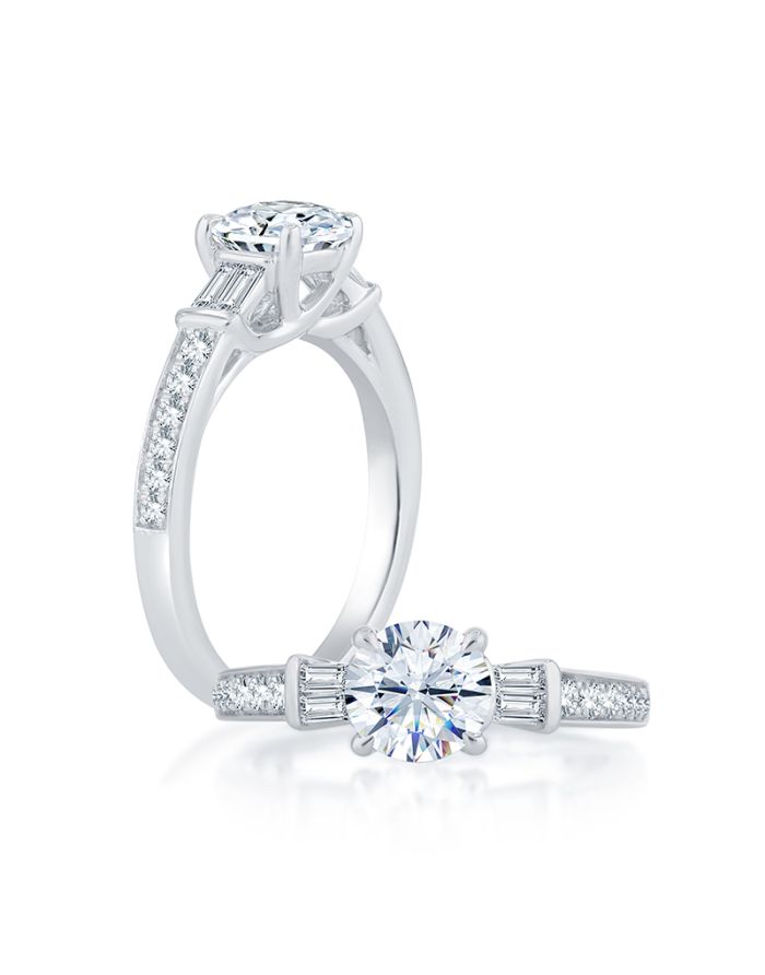 Classic Diamond Semi Mount Engagement Ring