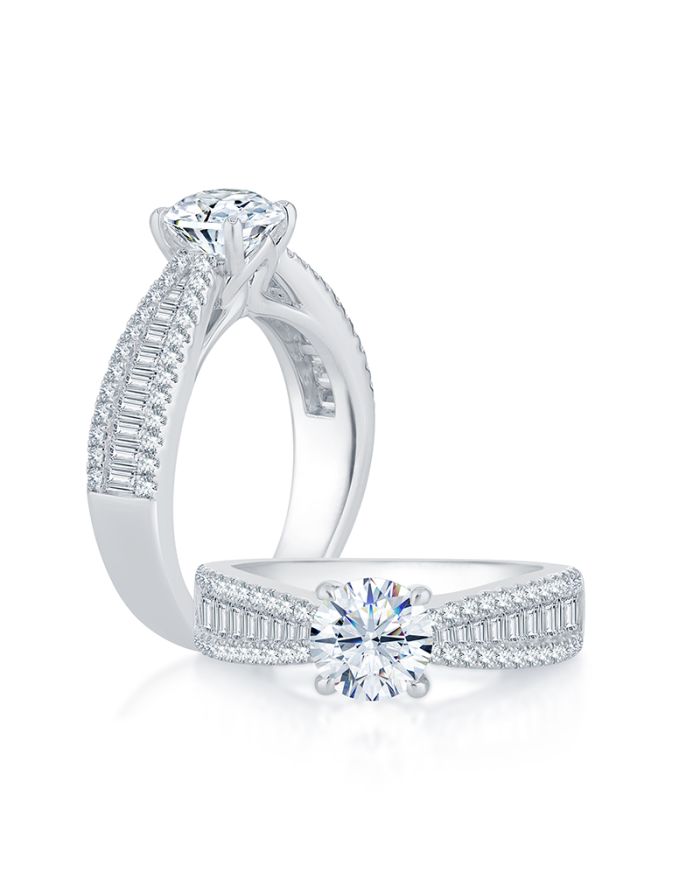 Classic Diamond Semi Mount Engagement Ring