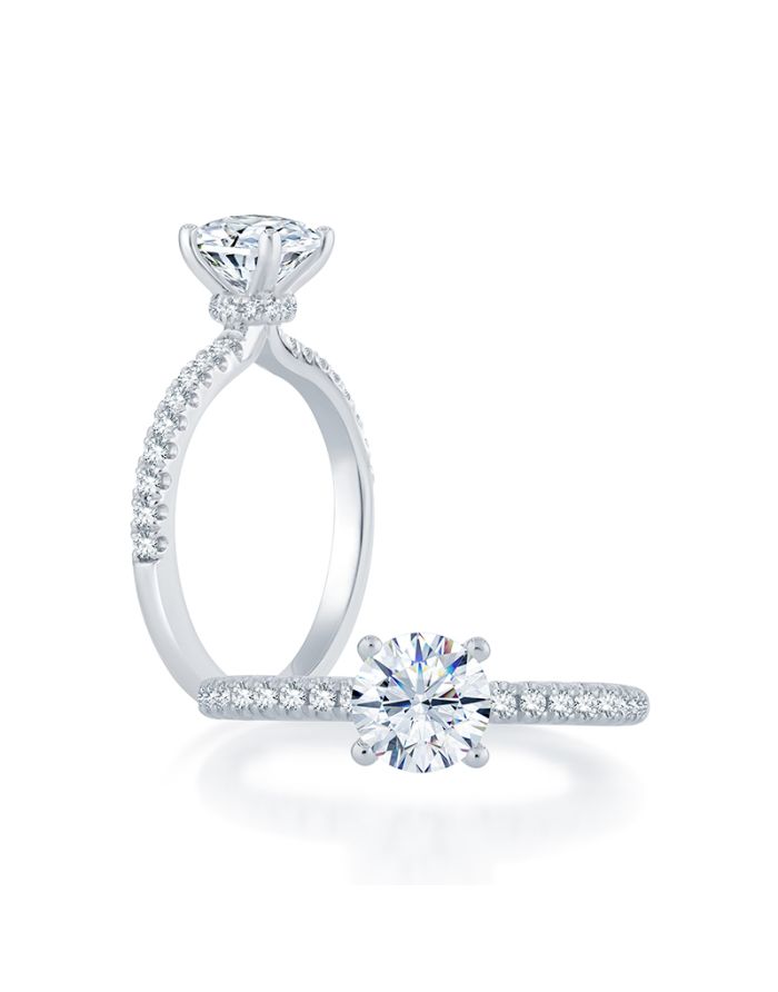 Classic Diamond Semi Mount Engagement Ring