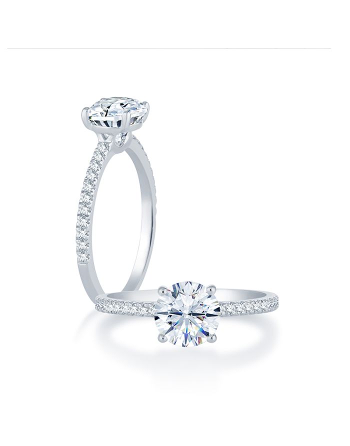 Classic Diamond Semi Mount Engagement Ring