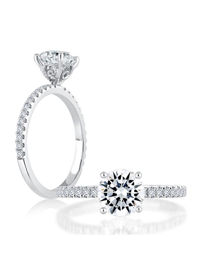 Classic Diamond Semi Mount Engagement Ring