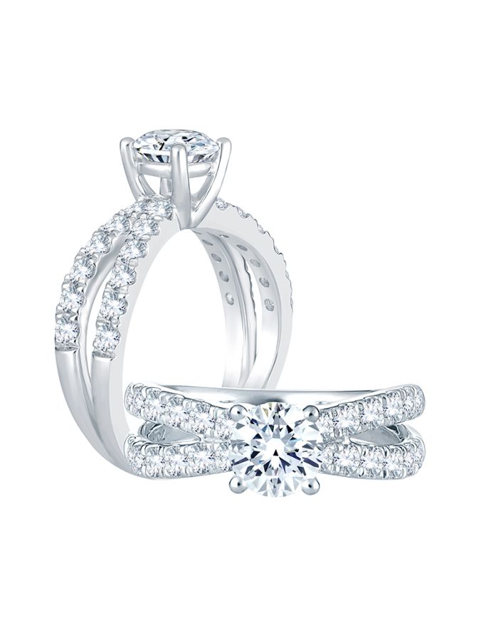 Classic Diamond Semi Mount Engagement Ring