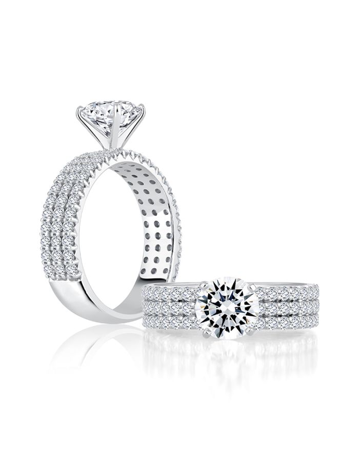 Classic Diamond Semi Mount Engagement Ring