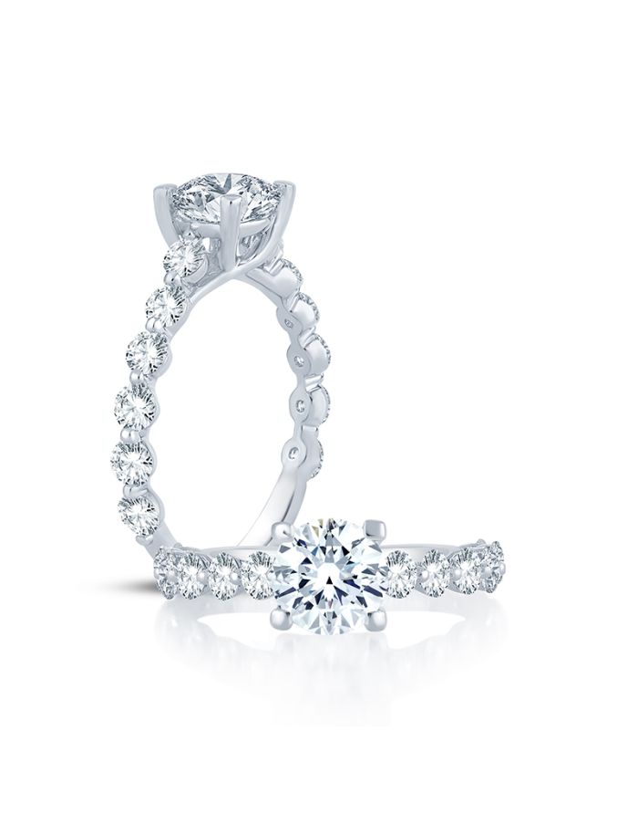 Classic Diamond Semi Mount Engagement Ring