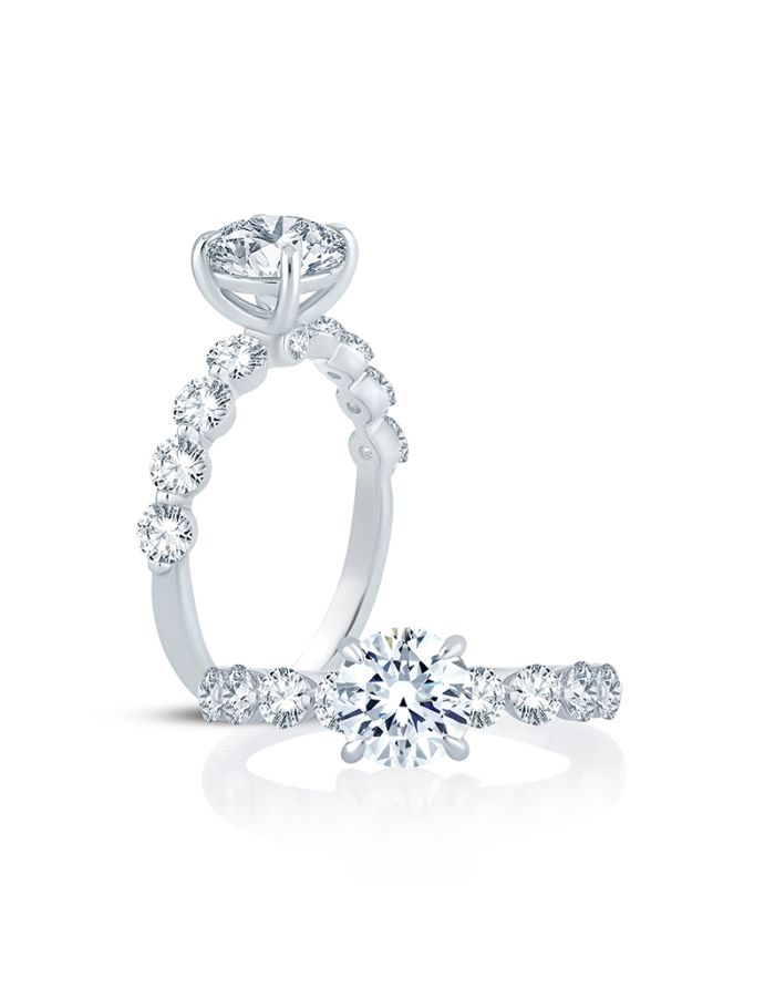 Classic Diamond Semi Mount Engagement Ring
