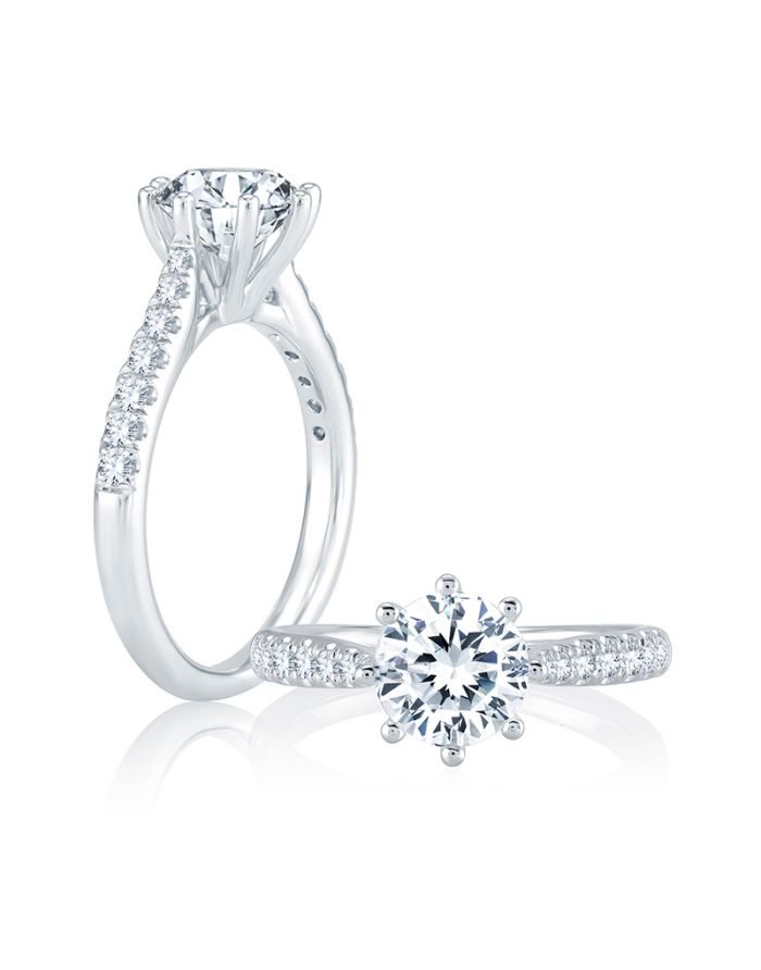 Classic Diamond Semi Mount Engagement Ring