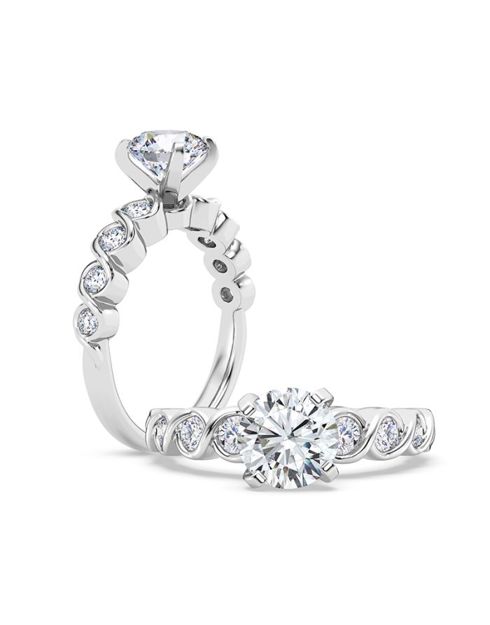 Classic Diamond Semi Mount Engagement Ring