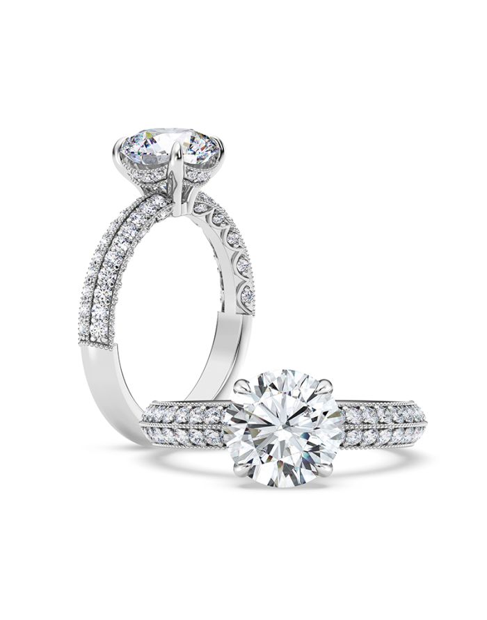 Classic Diamond Semi Mount Engagement Ring