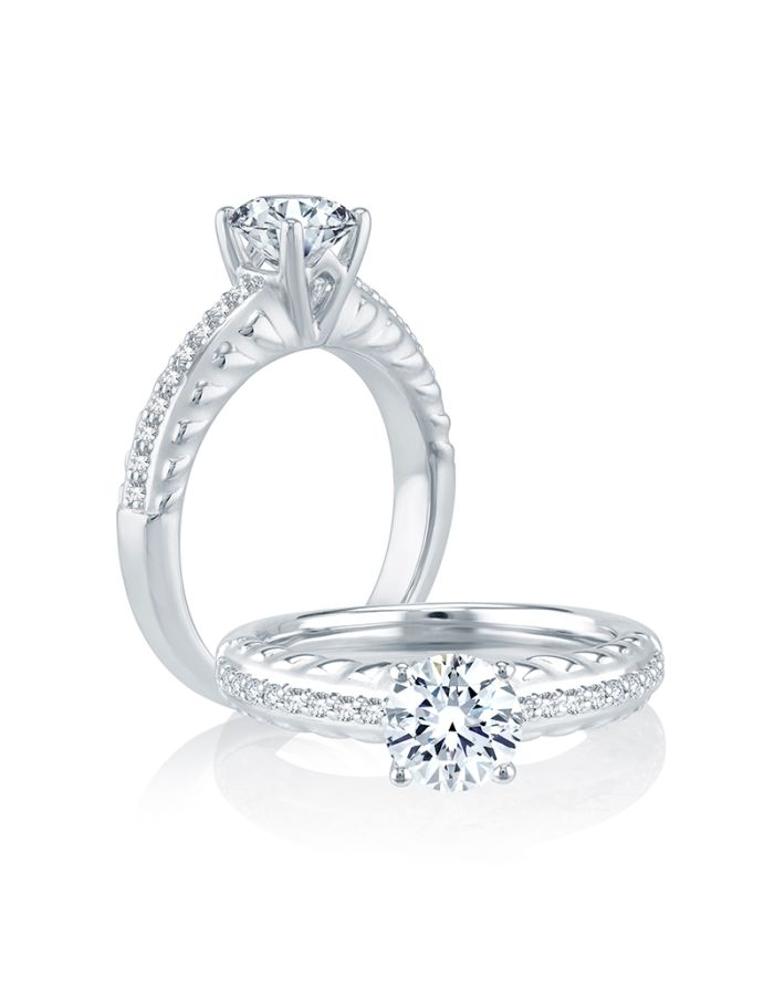 Classic Diamond Semi Mount Engagement Ring