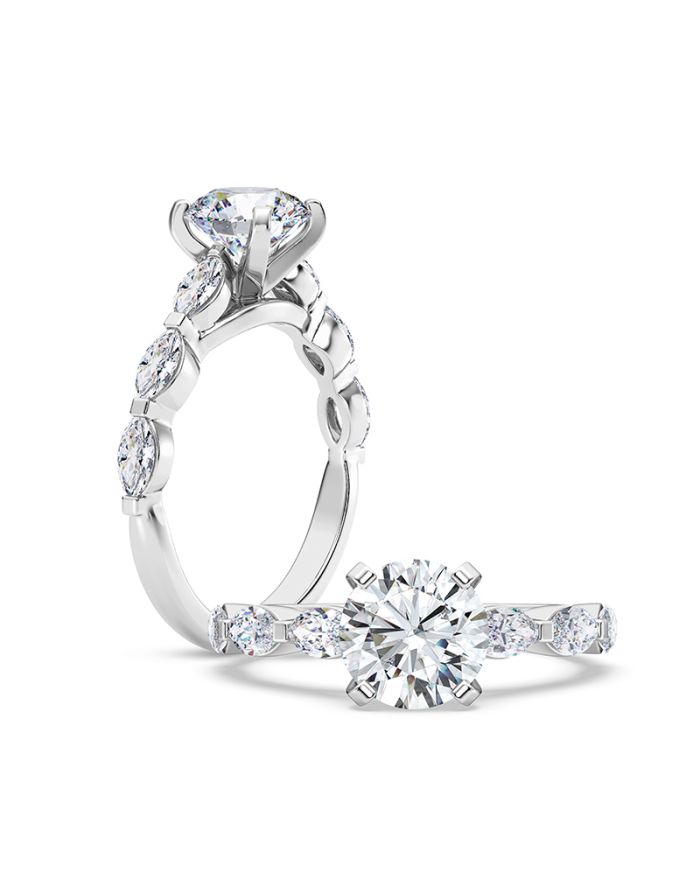 Classic Diamond Semi Mount Engagement Ring