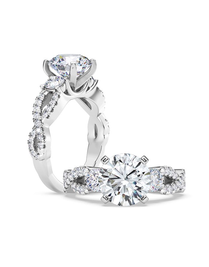 Classic Diamond Semi Mount Engagement Ring