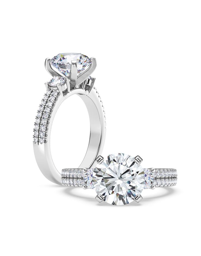 Classic Diamond Semi Mount Engagement Ring