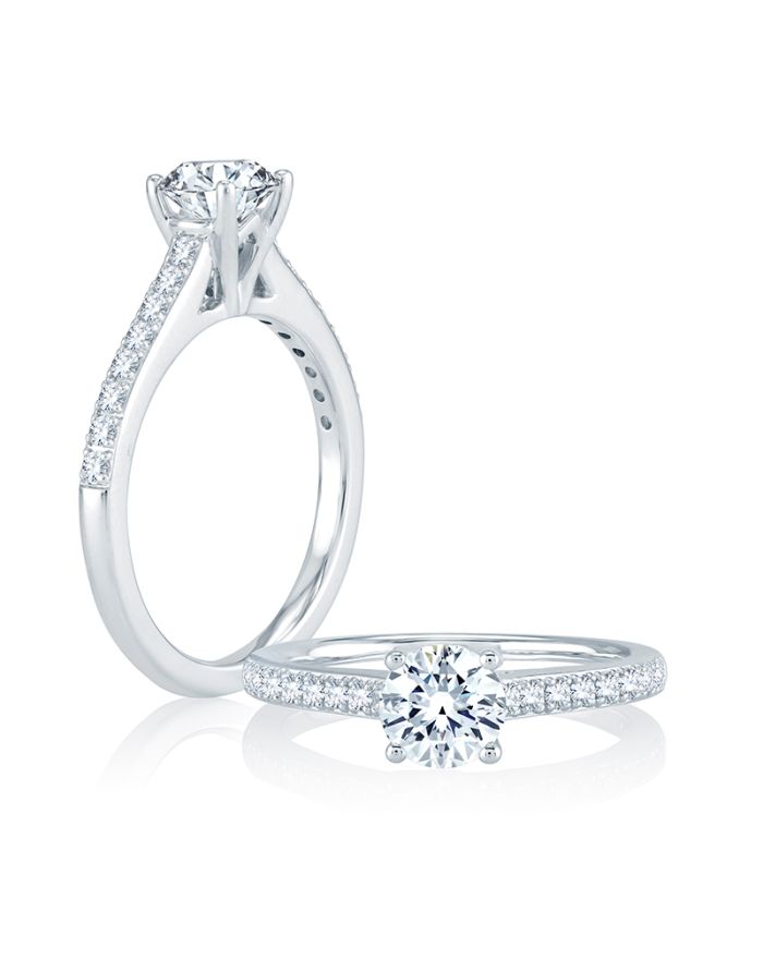 Classic Diamond Semi Mount Engagement Ring