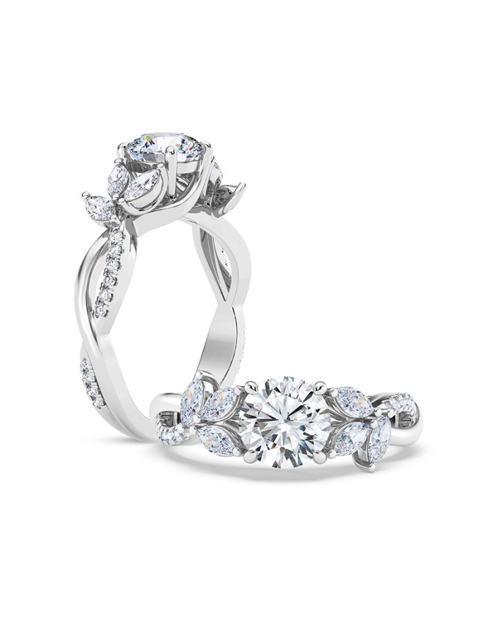 Classic Diamond Semi Mount Engagement Ring