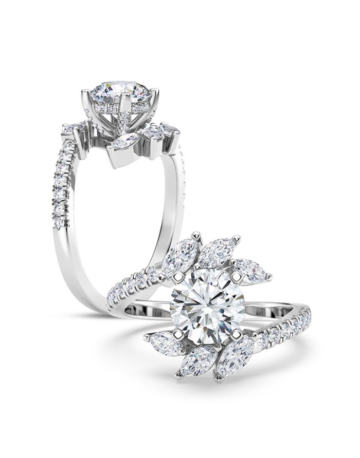 Classic Diamond Semi Mount Engagement Ring