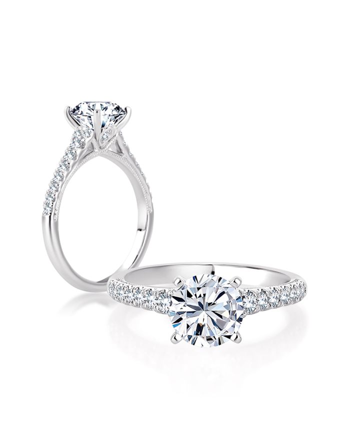 Classic Diamond Semi Mount Engagement Ring
