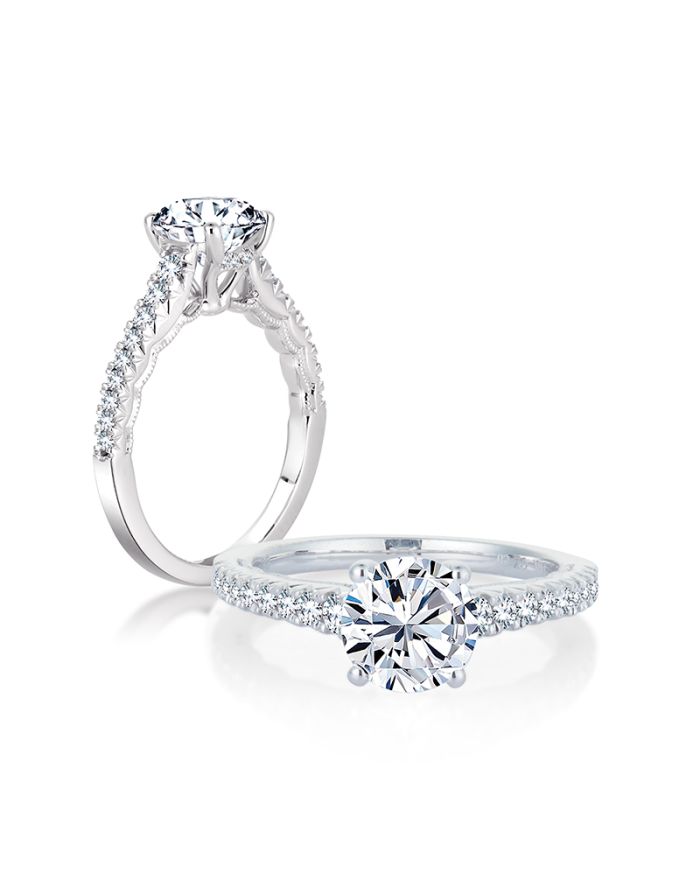 Classic Diamond Semi Mount Engagement Ring