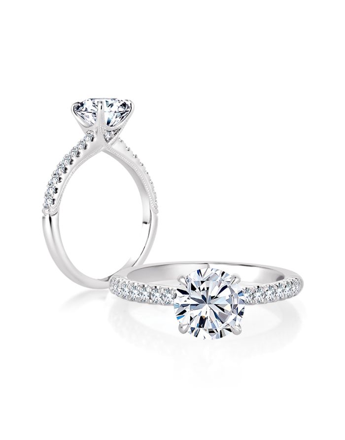 Classic Diamond Semi Mount Engagement Ring