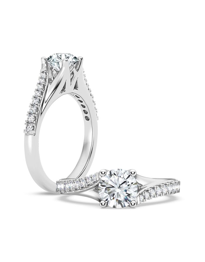 Classic Diamond Semi Mount Engagement Ring