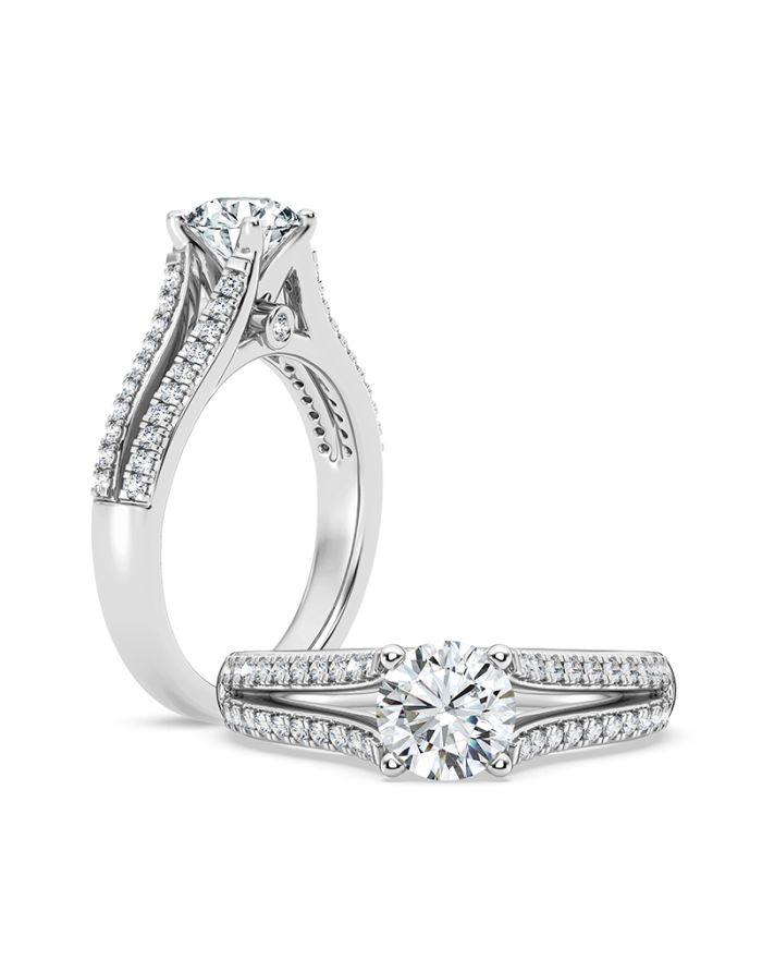 Classic Diamond Semi Mount Engagement Ring