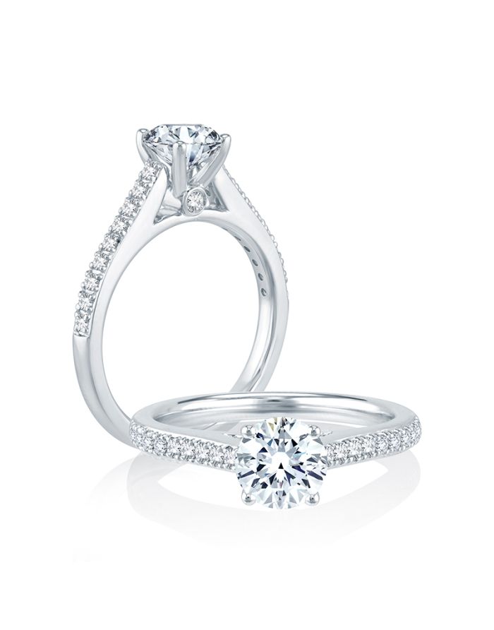 Classic Diamond Semi Mount Engagement Ring